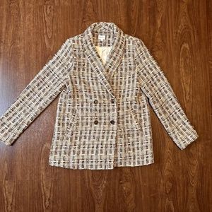 Revolve Marley Coat in Plaid Multi Song of Style Blazer Mid Double Breast Jacket